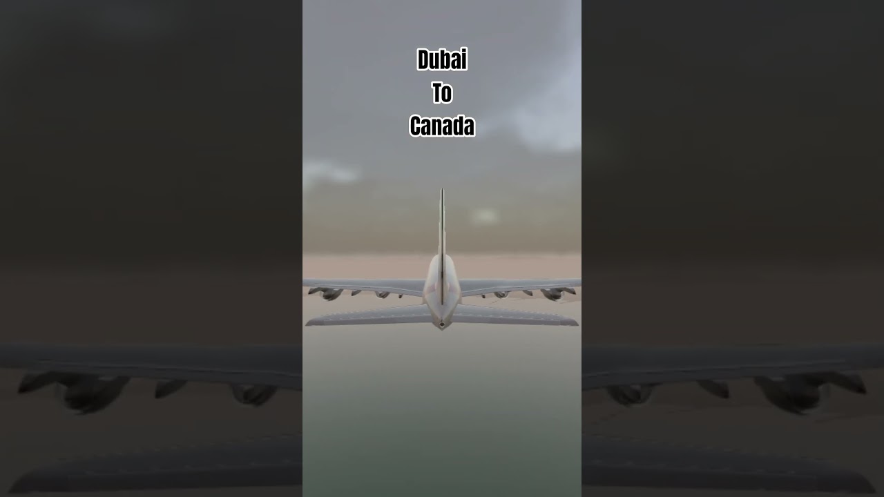 Dubai to Canada in Emirates A380 ✈️ | Icy Sky Climb & Frost Cruise ❄️🛫#aviation #emirates #shorts