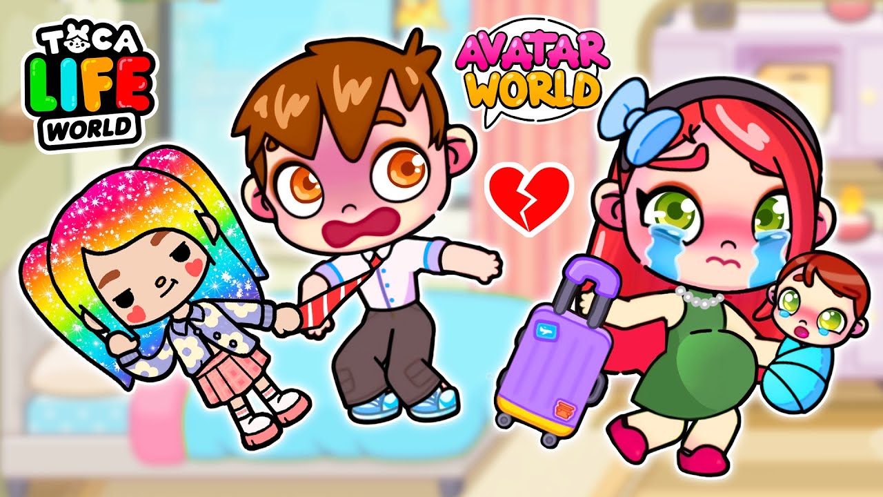 Meu Avatar World Pai Traiu Minha Mãe Com Garota Toca Boca | História Triste | Toca Life World