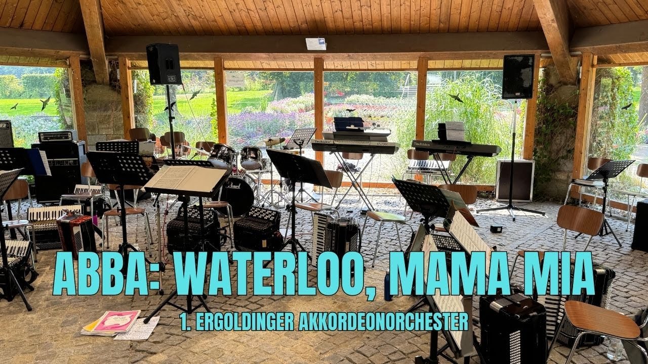 1. Ergoldinger Akkordeonorchester: Kurkonzert Bad Kötzting - Abba: Waterloo & Mama Mia