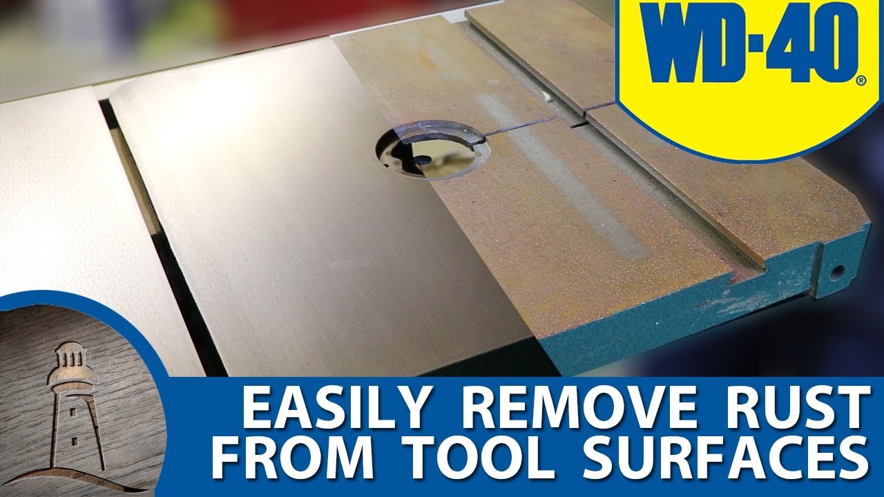 Remove Rust from Tool Tables with WD-40, Scotch-Brite, and Sandpaper