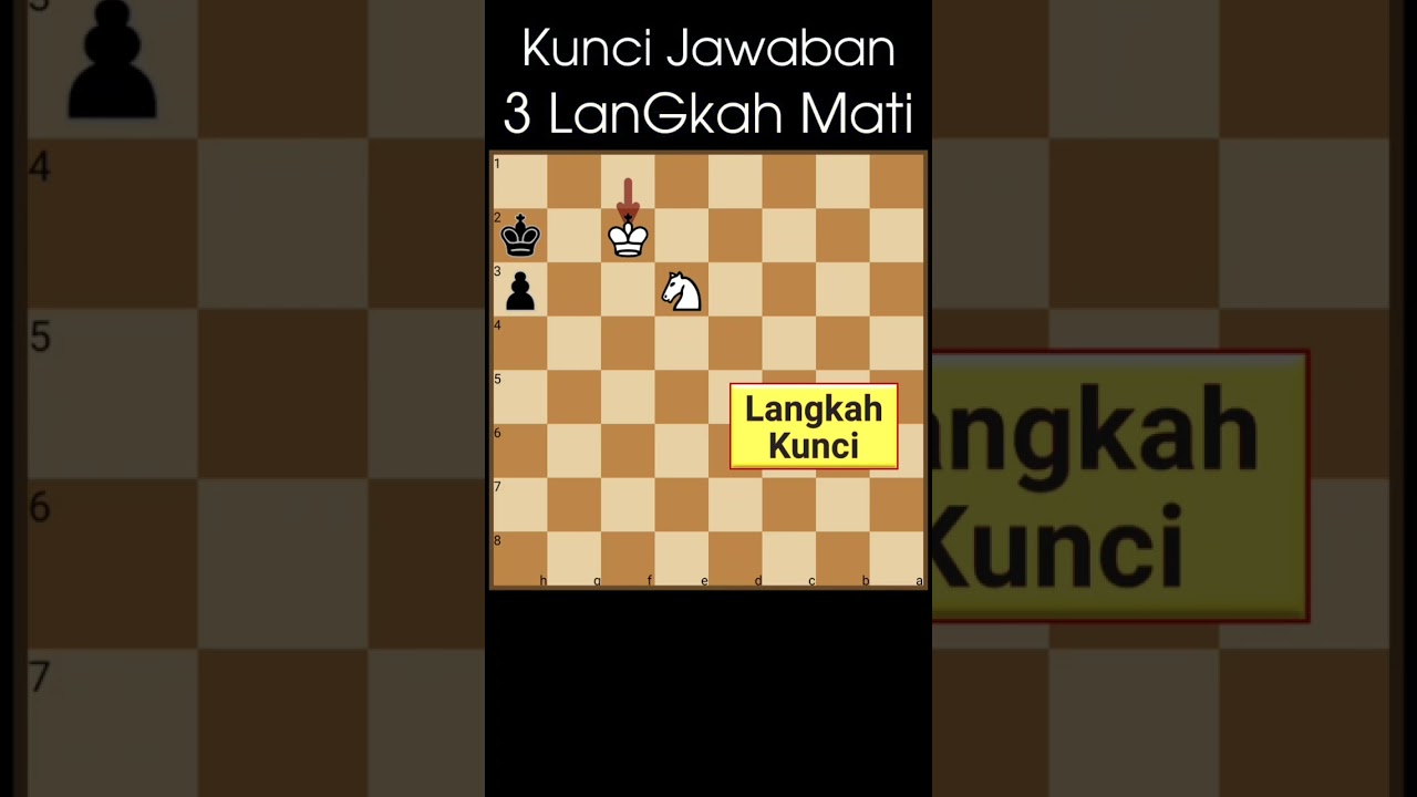 Kunci Jawaban Problem Catur 3 langkah mati #shorts