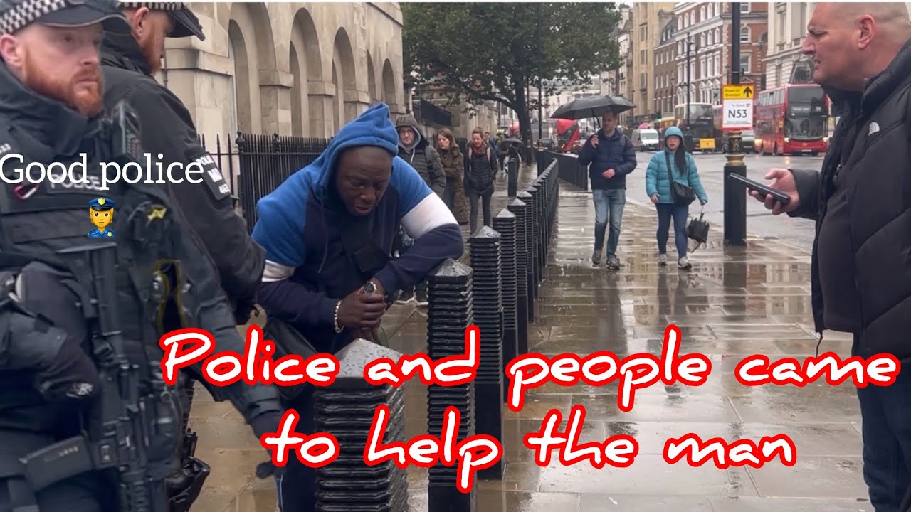 Police tried to help the man