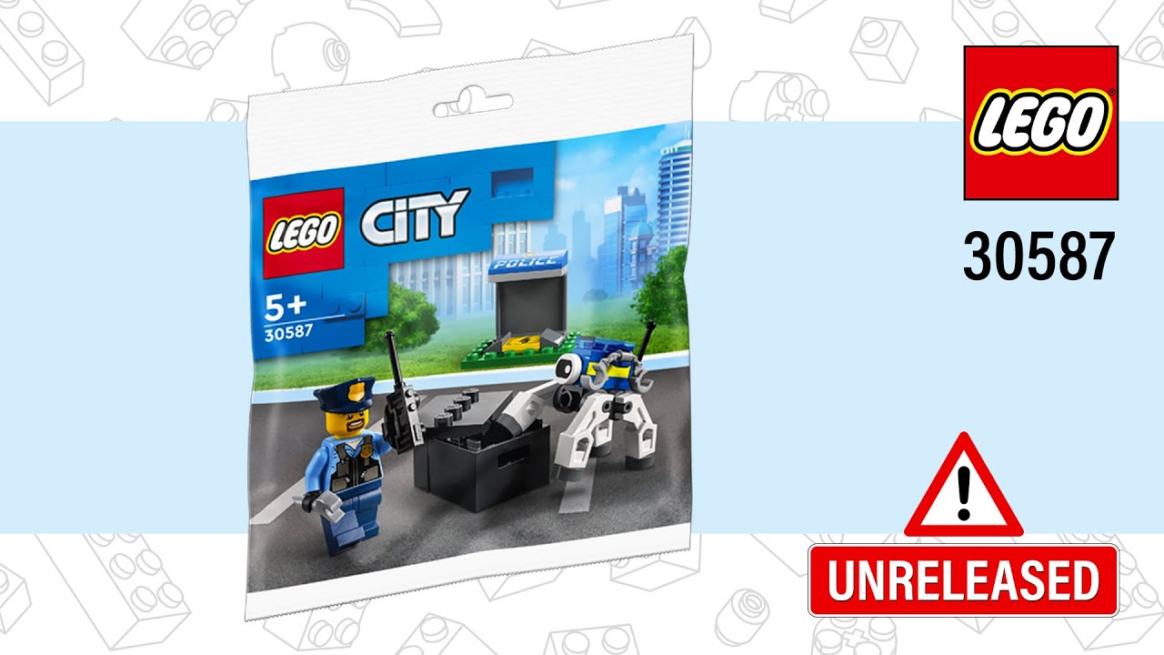 НЕВЫПУЩЕННЫЙ LEGO City Полицейский робот (30587) [36 деталей] Быстрая сборка @SPEEDBrickBuild