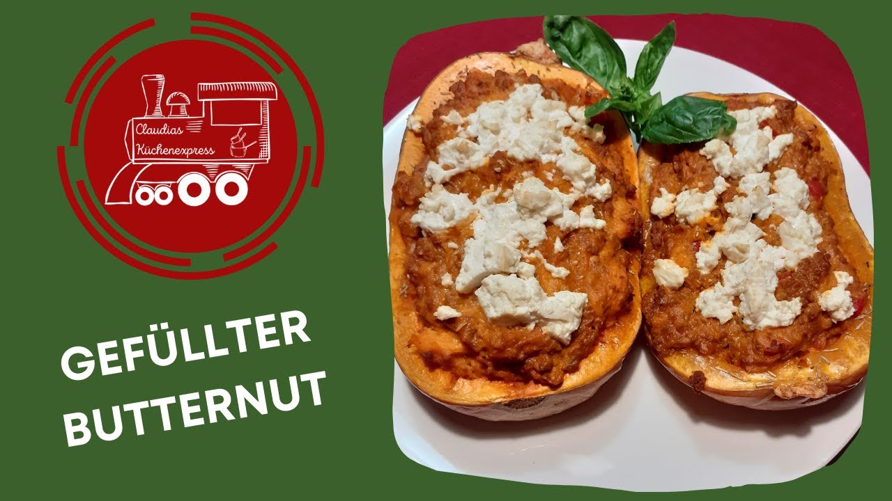⭐⭐⭐⭐⭐ Gefüllter Butternut Kürbis mit Hackfleisch und Feta ... Thermomix® TM6,TM5, TM31