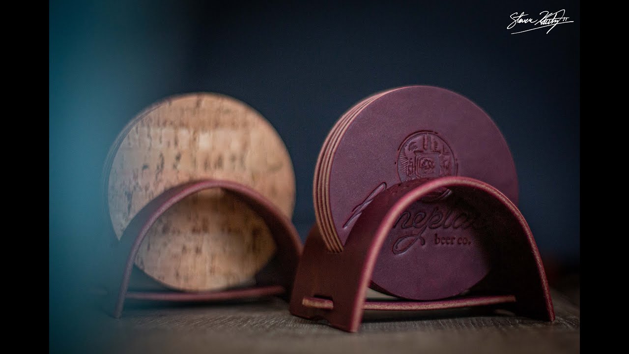 Handcrafted Leather Coaster Holder