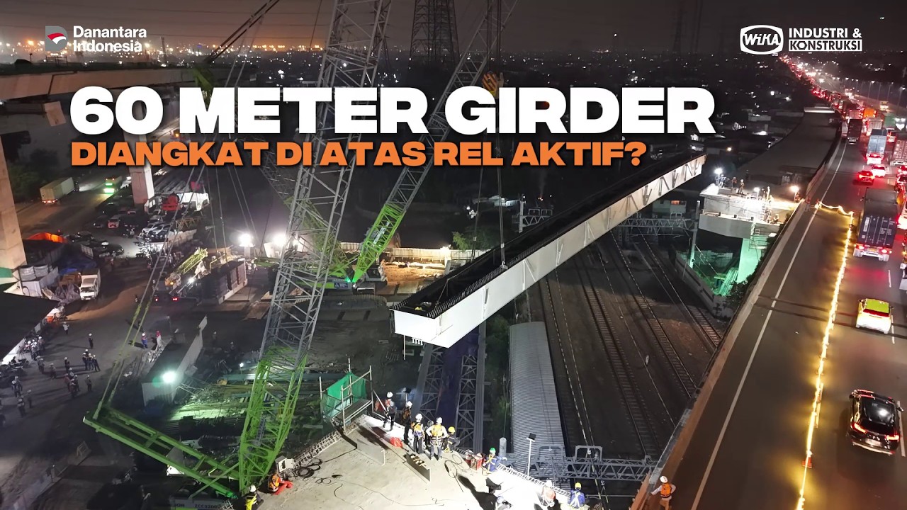 60 Meter Steel Box Girder - Diangkat Di Atas Rel Aktif ?
