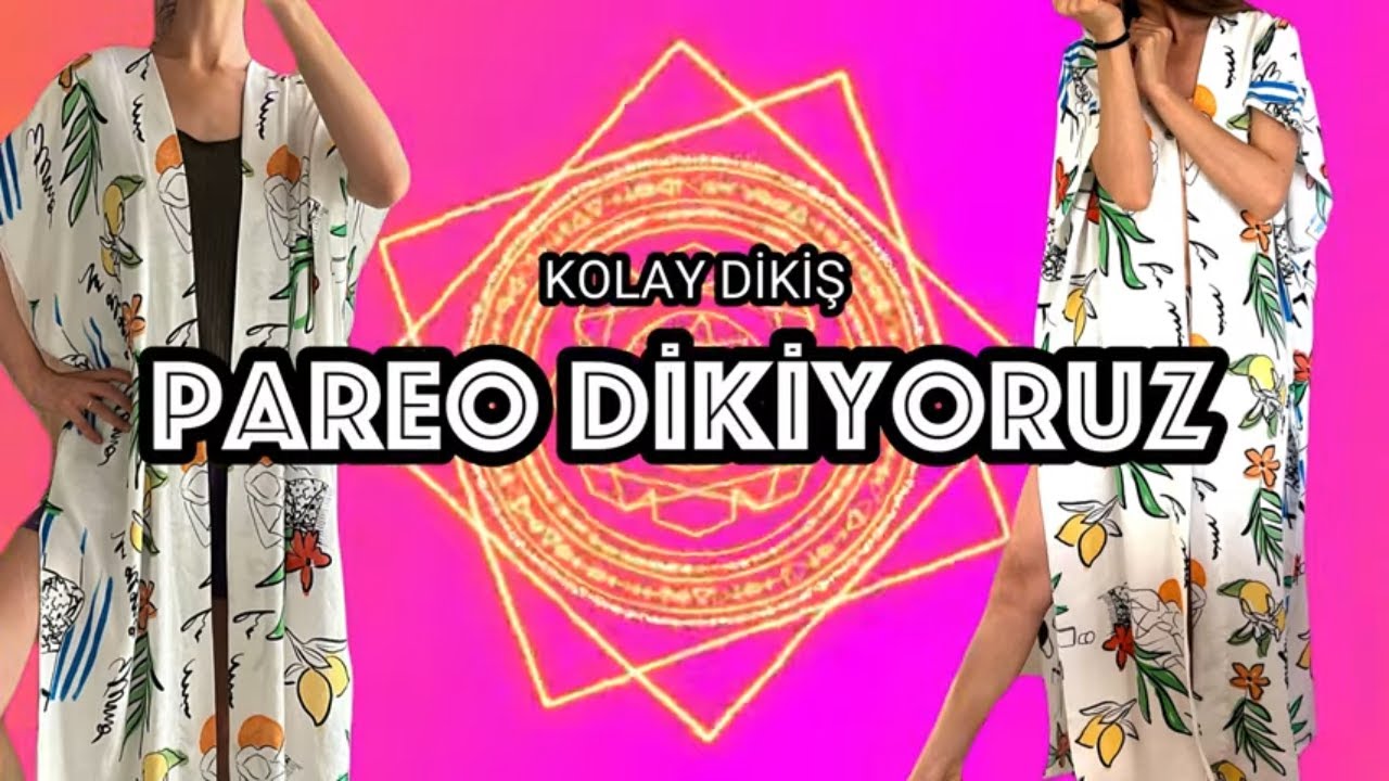 &Ccedil;OK KOLAY PAREO PLAJ ELBİSESİ YAPIMI