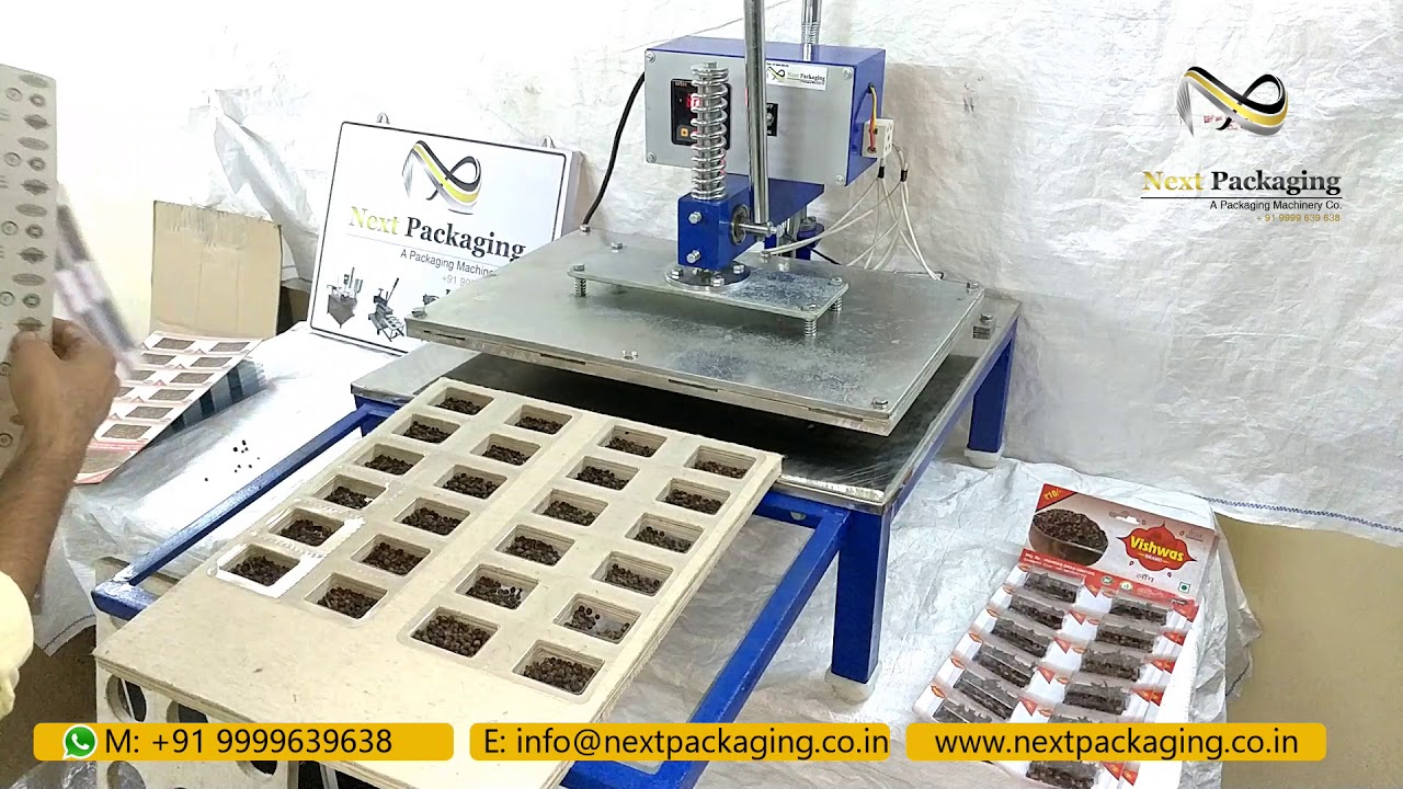 Manual Blister packing machine for Elaichi, Kali Mirch, Mukhwas, Long - clove