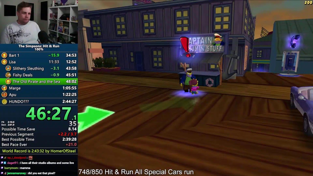 Simpsons: Hit & Run 100% Speedruns for world record