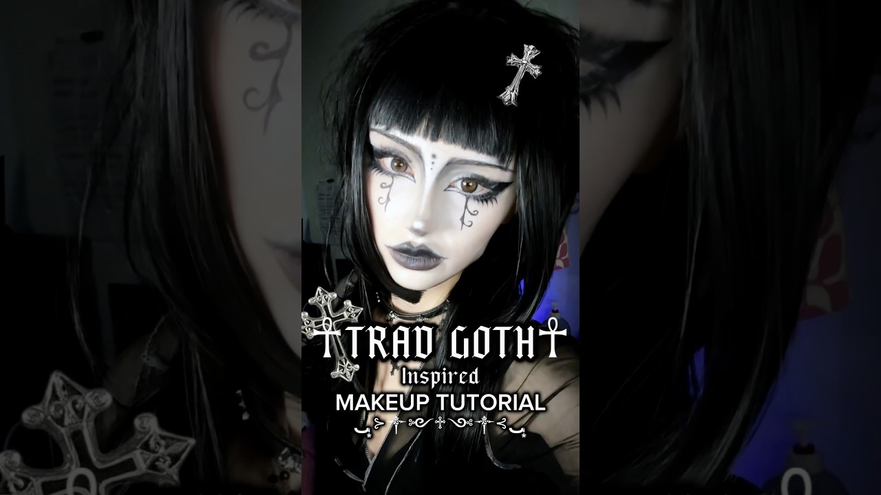 TRAD GOTH MAKEUP Might CANCEL ME&hellip;🫣🕸️⚰️#makeuptutorial #tradgoth #goth #gothmakeup #gothaesthetic