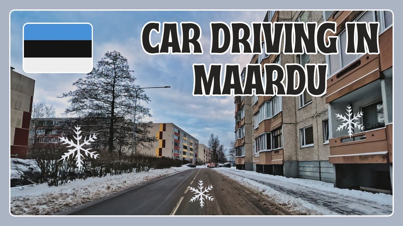 Поездка на машине в Маарду, Эстония – Зима 2025 🚗 ❄️ 🇪🇪
