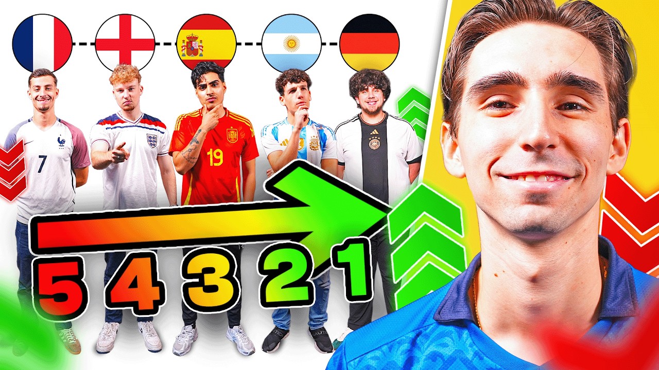 Football fans rank their COUNTRIES from BEST TO WORST 🥵