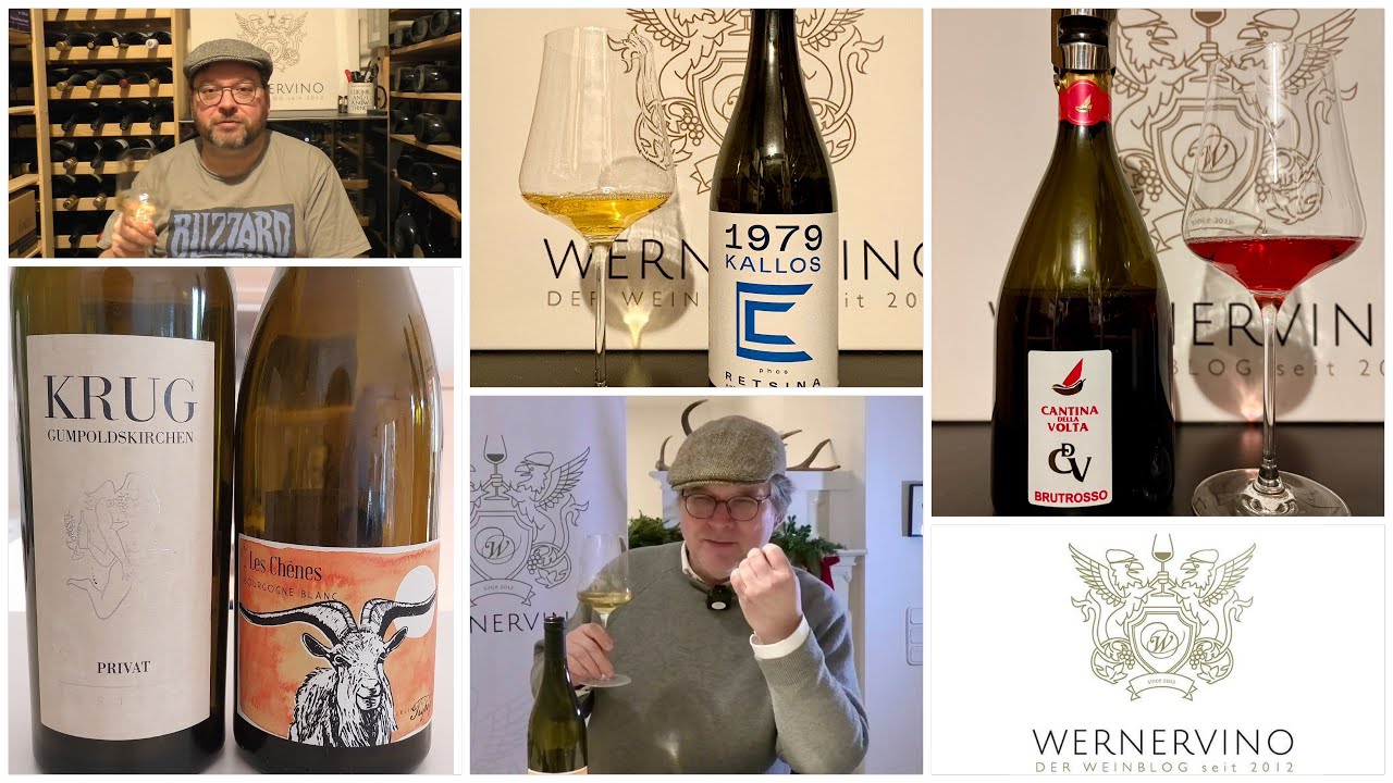 Folge 1380 Weinspontis - Retsina und Lambrusco in gut und Natural Chardonnay und Rotgipfler Orange