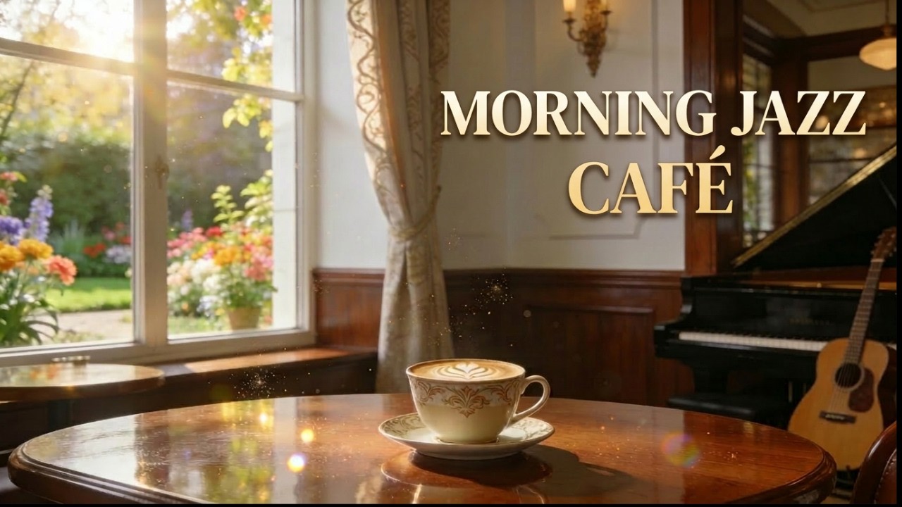 Golden Morning Café Jazz ☕ Piano & Guitar for a Peaceful Start — 朝のカフェジャズBGM