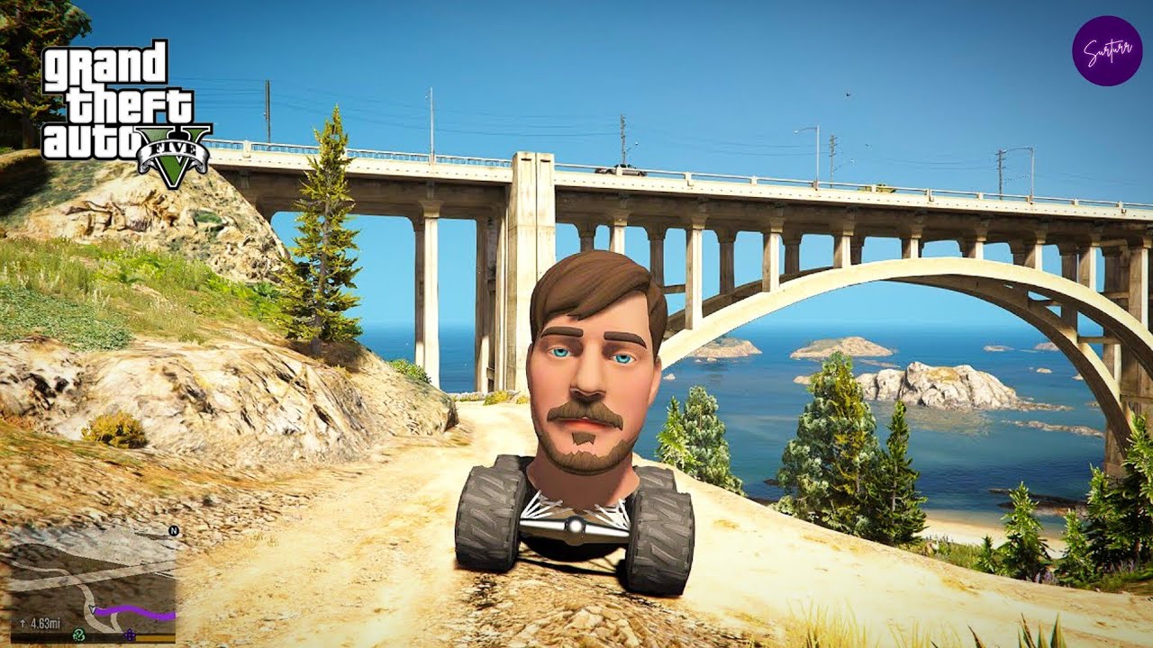 GTA 5 Hey @MrBeast @MrBeastGaming Someone Made Monster Truck of Your Head.. #gta5 #gta #gtav
