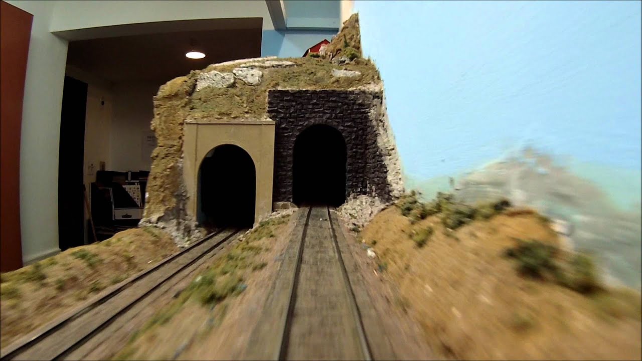 Abington Lines Model Railroad Club on board camera tour of layout HO NKP 765 Dcc Sound HD