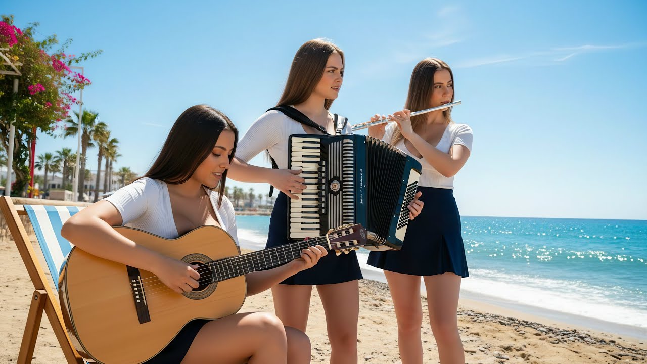 Peaceful Flamenco Fusion Ambience – Soft Flamenco Guitar, Accordion & Flute Instrumental