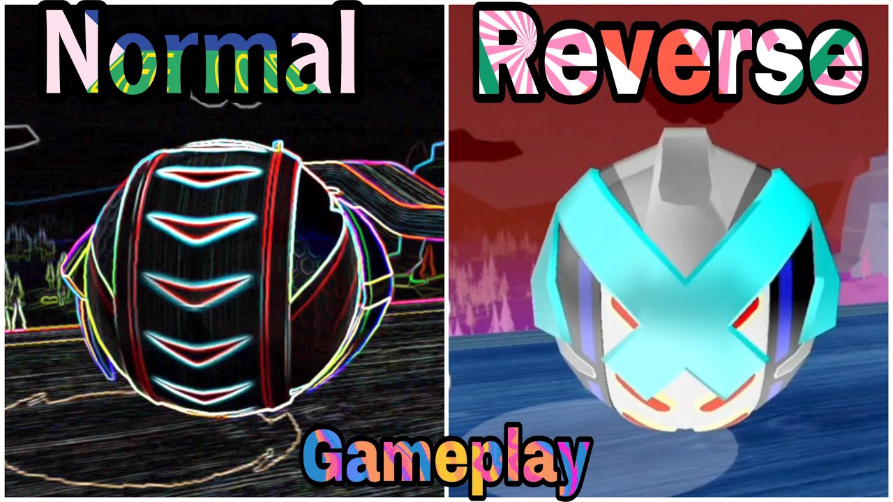 Going balls reverse gameplay 🆚 normal gameplay - amazing 2 hero balls challenge with perfect filter
