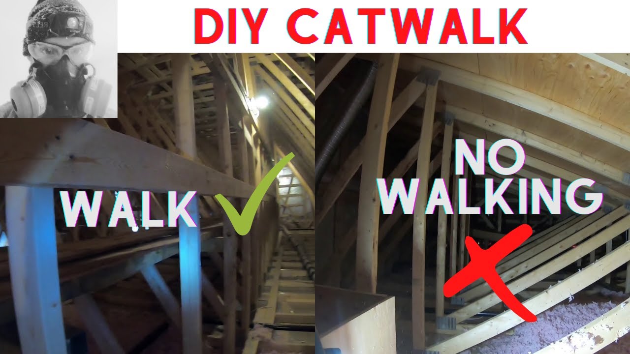 DIY How to build a CATWALK or WALKWAY in your ATTIC