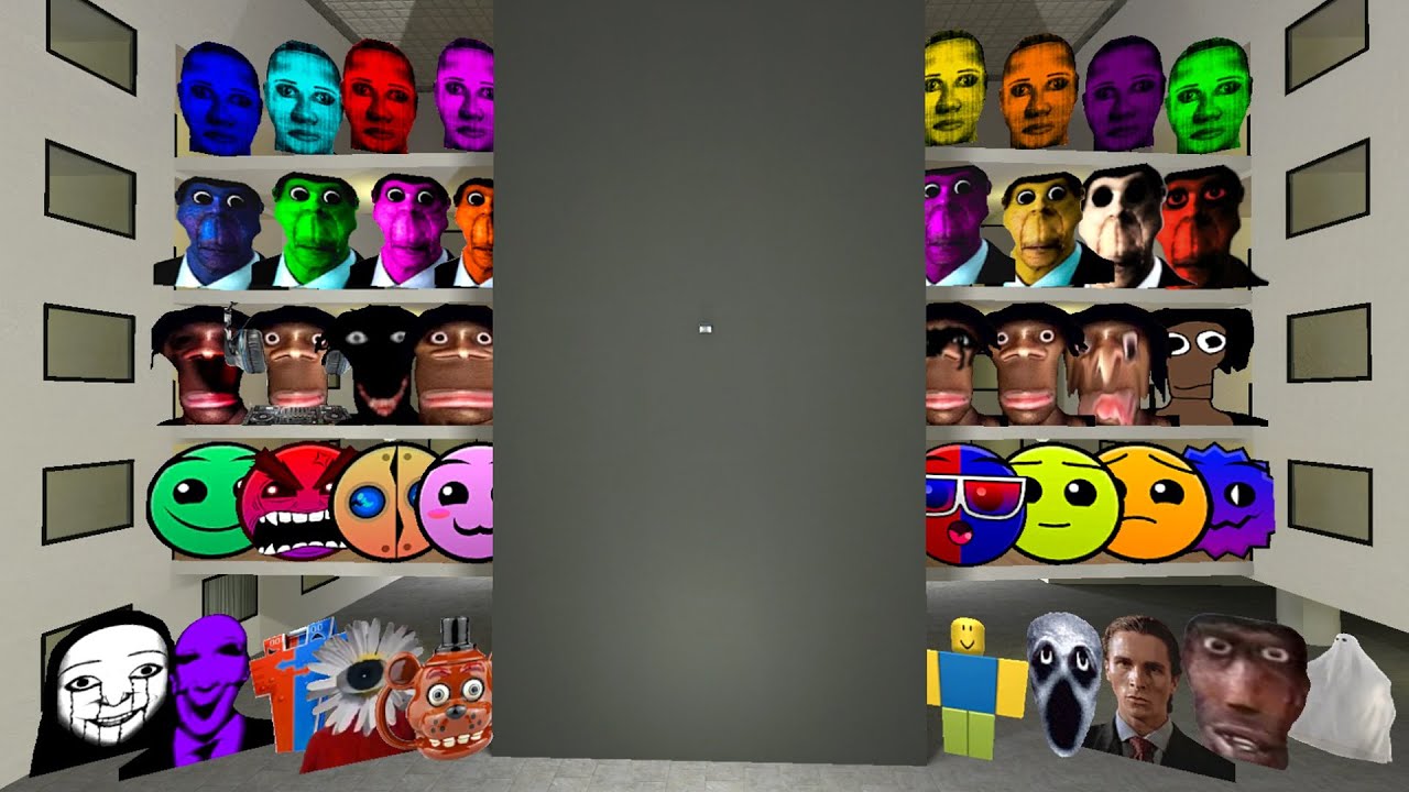 Selene Family, Obunga, Juandale Pringle, Lobotomy Dash, Nicos Nextbots in Liminal Hotel! Garry's Mod