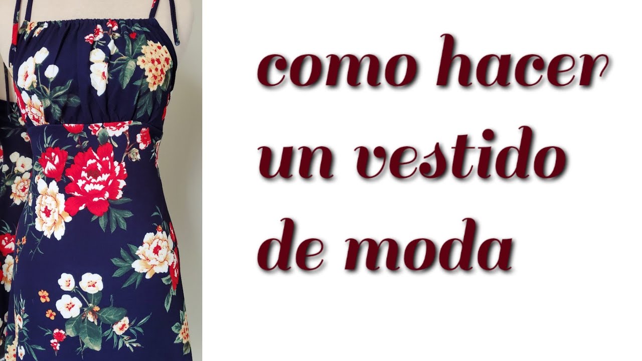 Vestido fruncido en el busto/ facil y de moda
