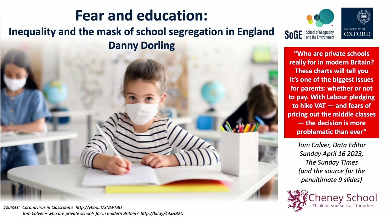 Fear and Education: Inequality and the mask of school segregation in England