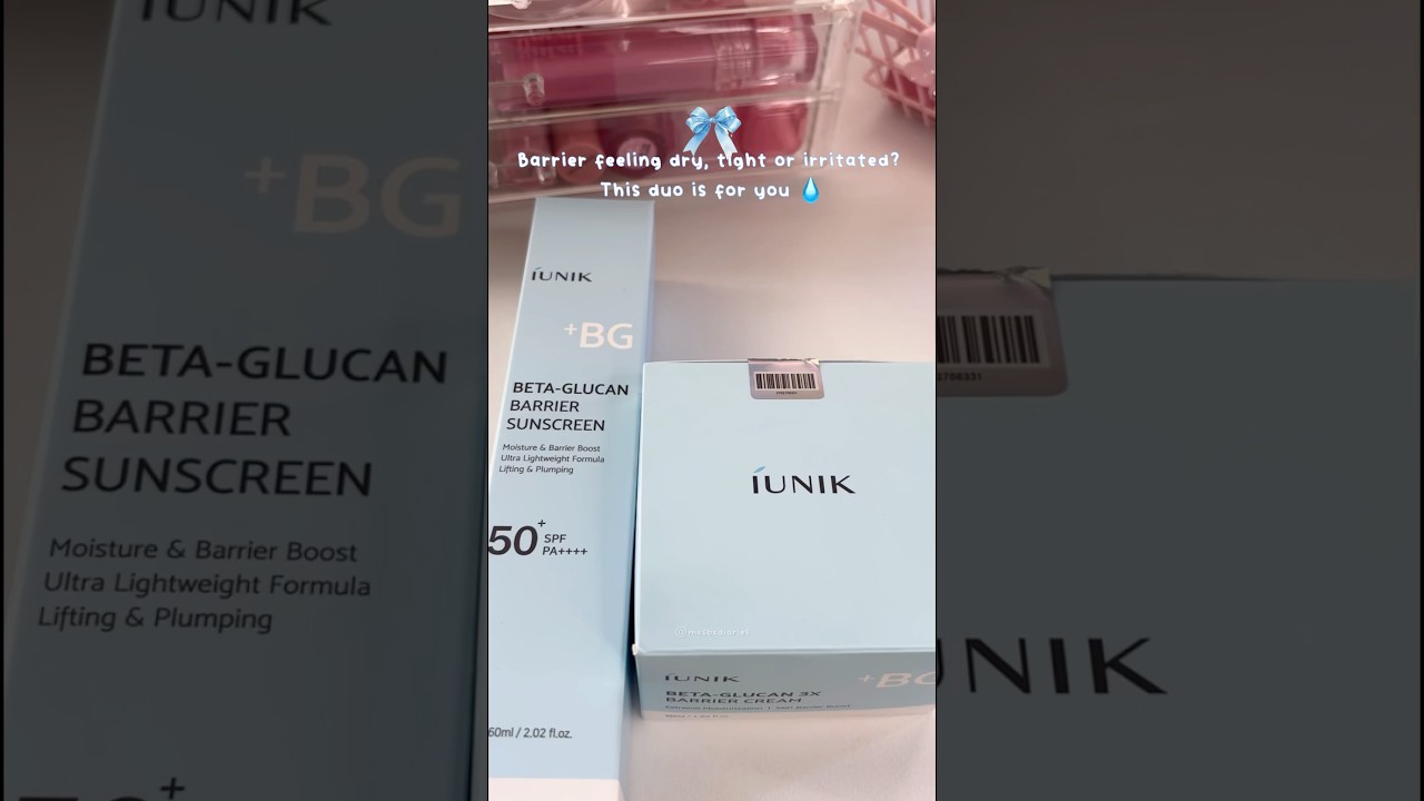 iUNIK Beta-Glucan Barrier Repair Duo 💙 | Sunscreen + Cream for Healthy, Hydrated Skin!