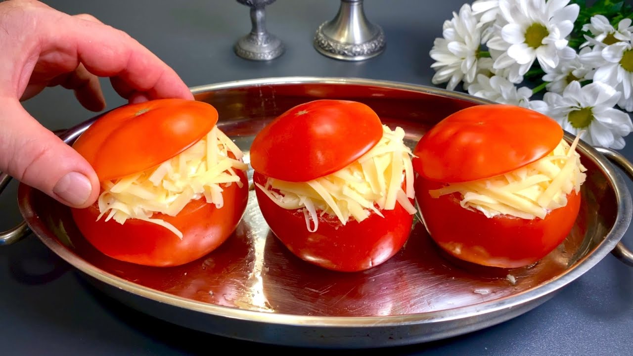 Вау, как вкусно и полезно! Фаршированные помидоры в духовке.
