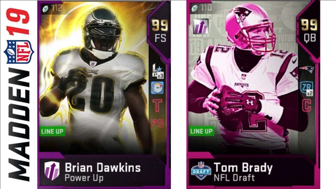 UL PACKS, 99 OVR BRIAN DAWKINS AND TOM BRADY! MADDEN 19 ULTIMATE TEAM