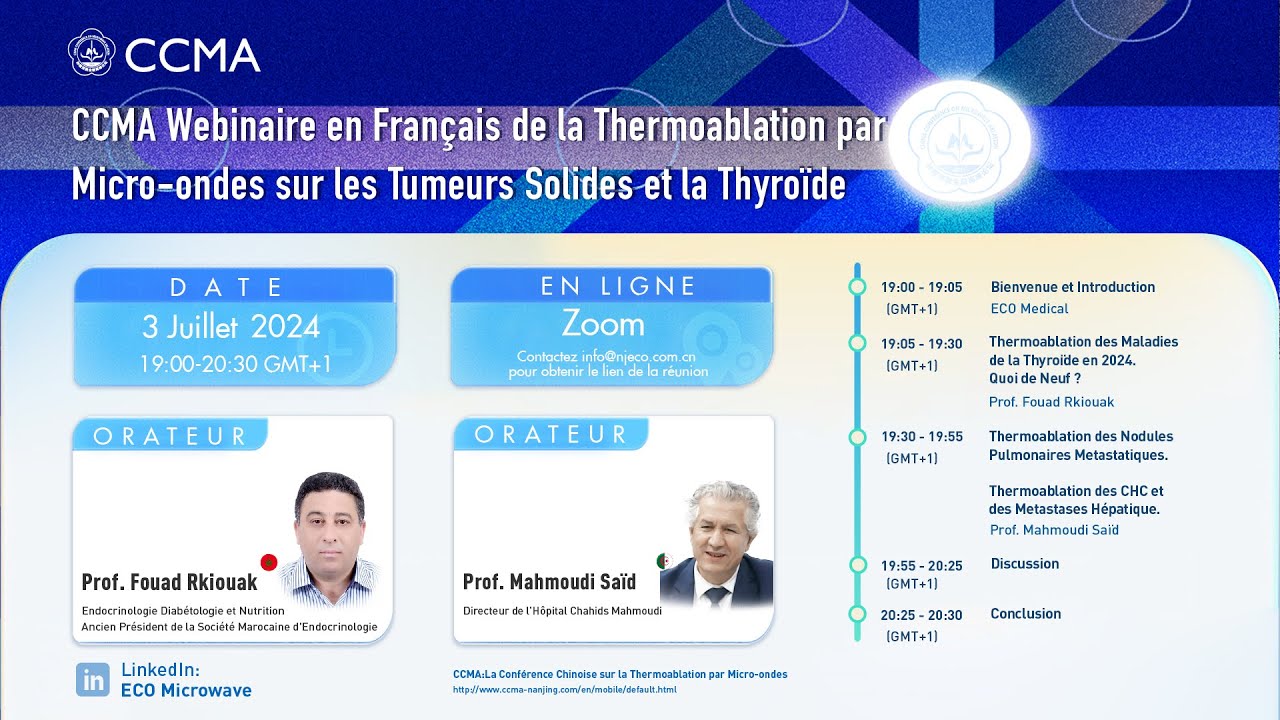 2024 CCMA French webinar on Microwave Ablation for Solid Tumors and Thyroid