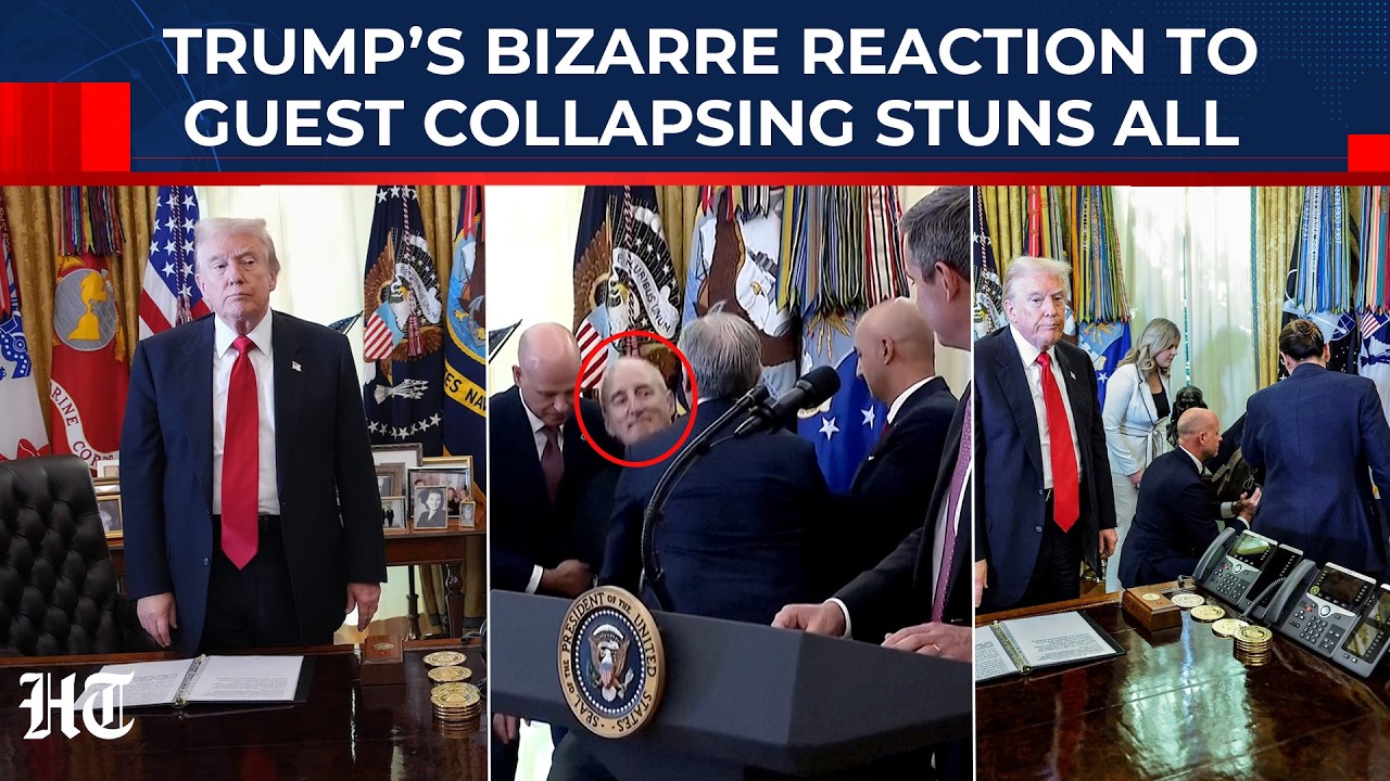 Trump&rsquo;s &lsquo;No Reaction, No Movement&rsquo; To Guest Collapse Stuns Viewers As White House Clip Goes Viral