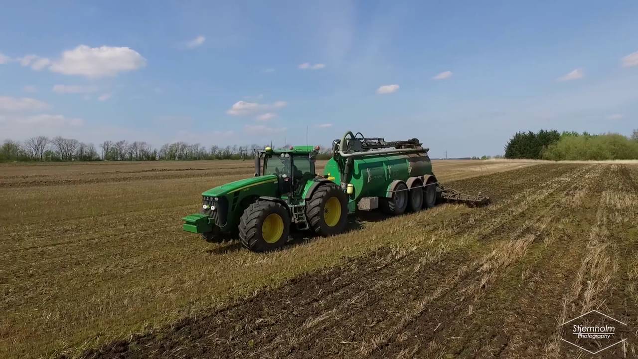 Staby-Rønbjerg Maskinstation | John Deere 8530 & Samson PG 25 | DJI Phantom