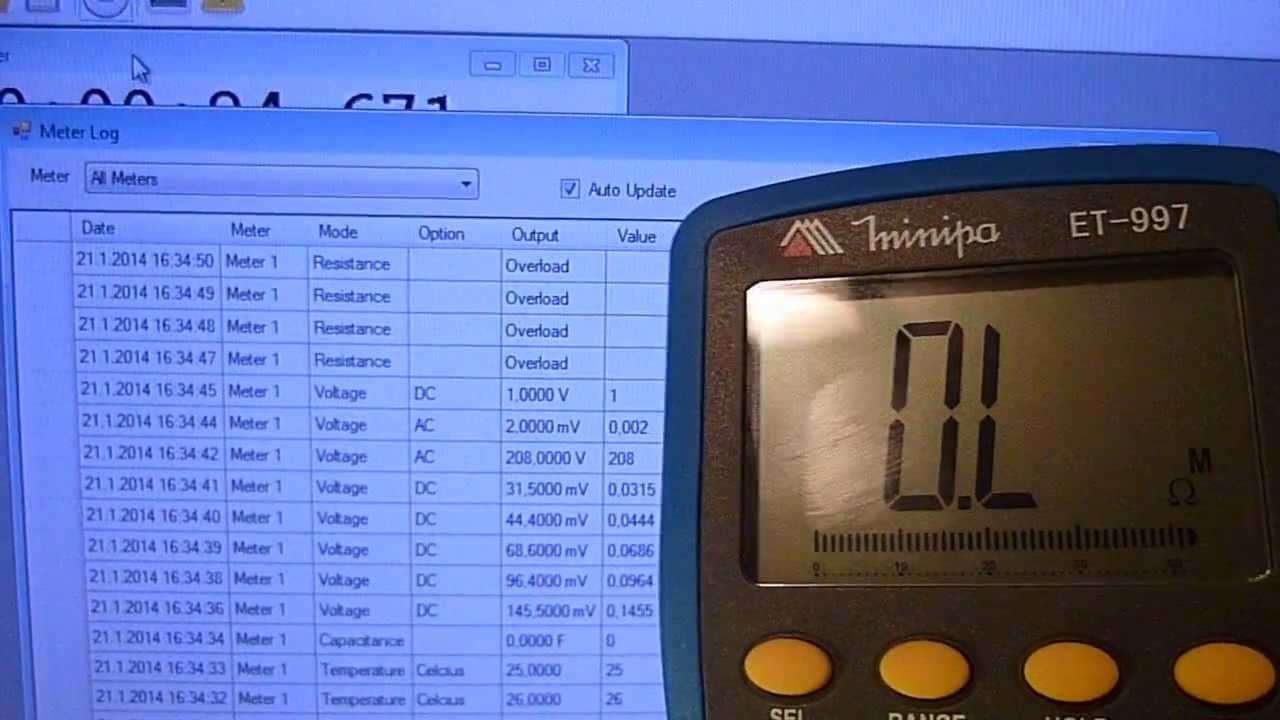 Minipa ET-997 bluetooth data output
