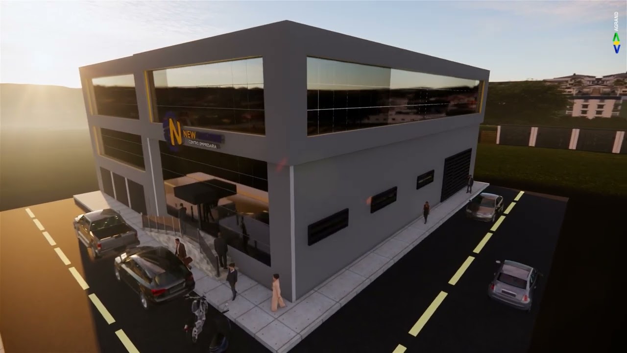 Projeto de Fachada New Center - Render 3D 4K