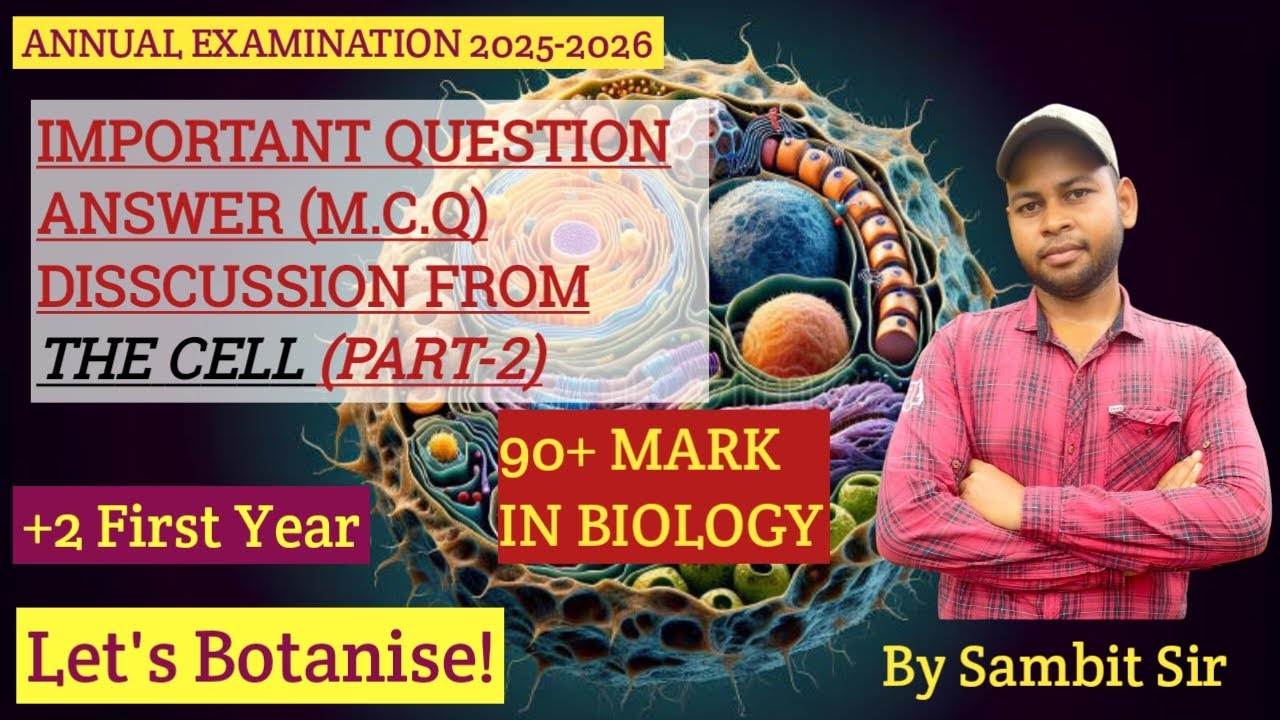 CLASS 11 BOTANY I M.C.Q Discussion From The Cell (Part-2)| Target 90+ in Biology | Let's Botanise! |