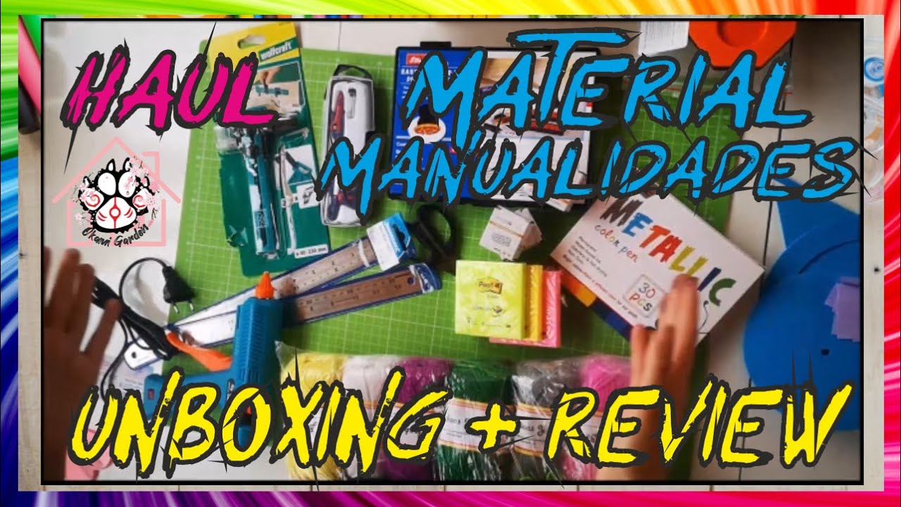 HAUL MATERIAL MANUALIDADES - BASE DE CORTE, TIJERAS, PISTOLA DE SILICONA, REGLAS, Y MUCHO MÁS.