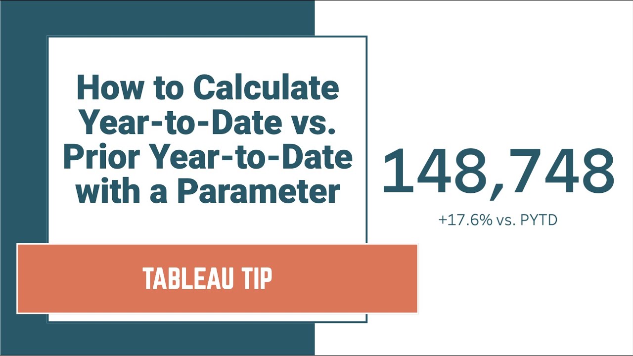 #Tableau - Calculate YTD vs. Prior YTD Based on a Selected Date