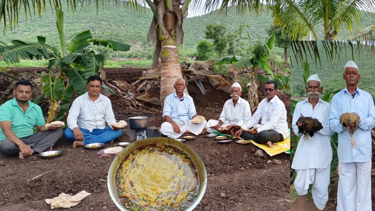 पावसाळ्यात डोगंरा कडला सगळ्यांबरोबर देशी कोंबड्याचा झणझणीत रस्साचा बेत लय भारी झाला | Taycha Mala