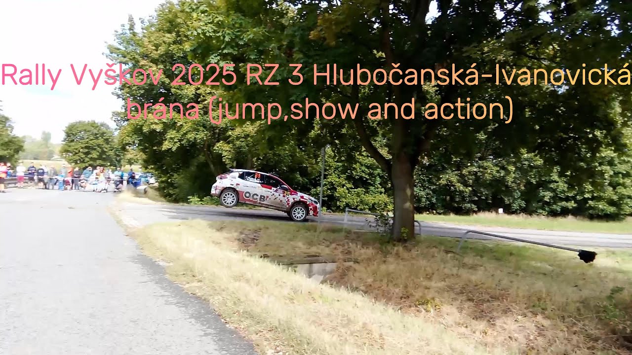 Rally Vyškov 2025 RZ 3 Hlubočanská Ivanovická brána (jump,show and action)