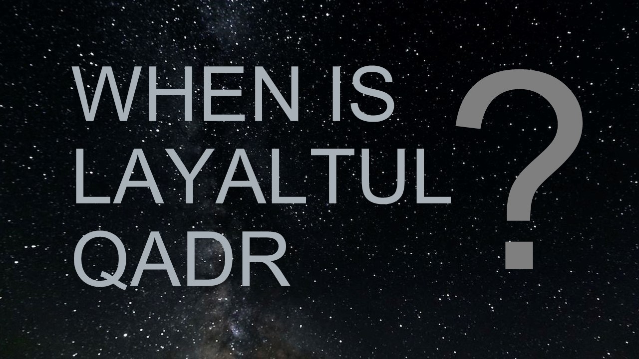 When is laylatul Qadr? Khutba NULIC - At-Taqwa mosque - Dr. Nadir Khan