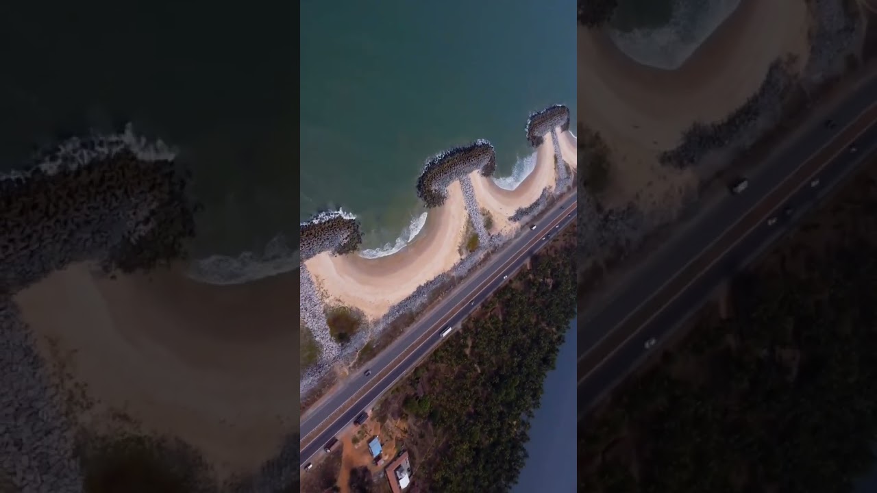 India's most unique beach | Drone Shots #shorts #short