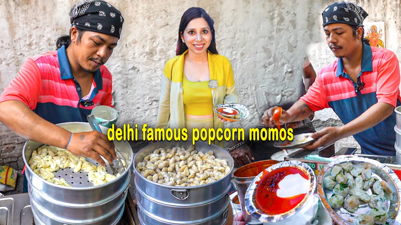 पॉपकॉर्न के साइज के मोमोज मिलते हैं यहां और गोली की स्पीड बिक जाती हैI Greater kailash famous momos