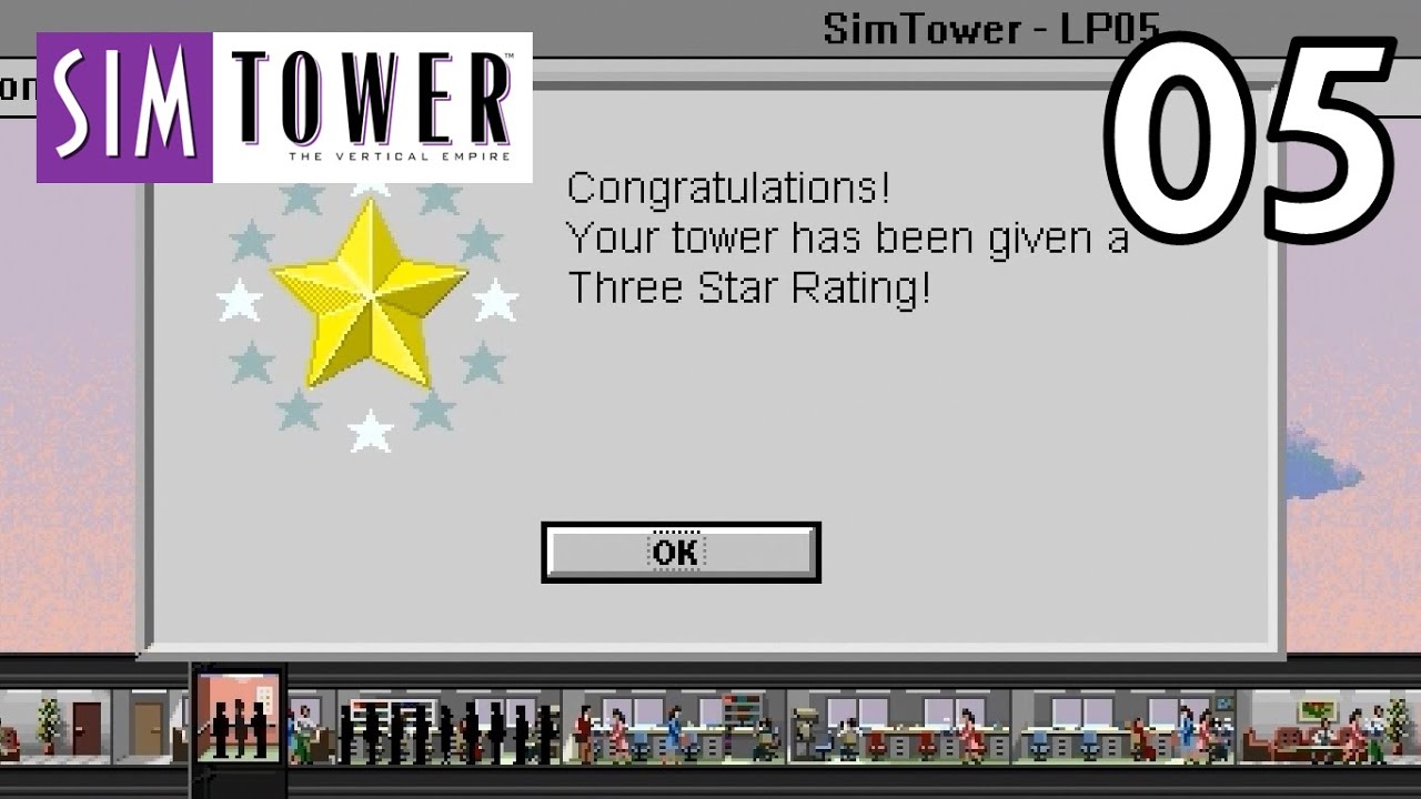 Let's Play SimTower: The Vertical Empire • 05 • Three Star Rating ⭐⭐⭐