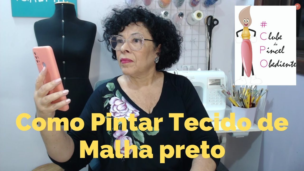 Como Pintar Tecido de Malha Preta