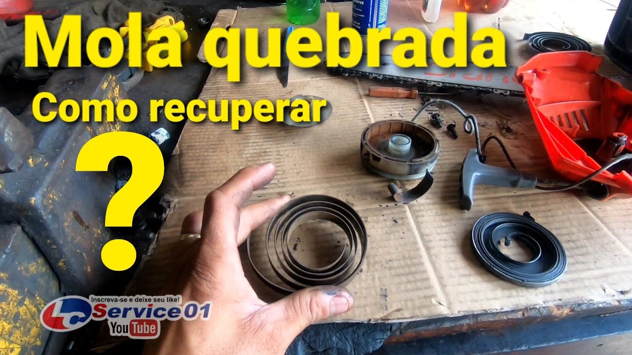 #moladepartidar #Partidaretratil  Como recuperar mola quebrada  mola de partida