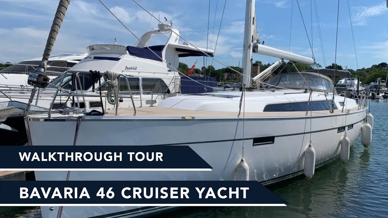 Bavaria Cruiser 46 Sailing Yacht Walkthrough Yacht Tour - Hardly used, Under 100 hours use!