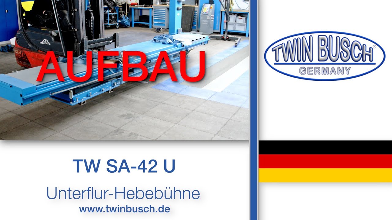 Aufbau der TW SA-42 U-V2 Unterflur-Scherenhebebühne von TWIN BUSCH®