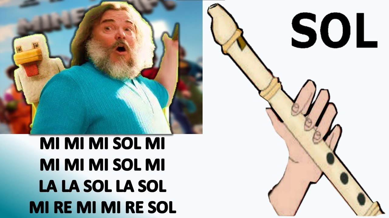 Minecraft, Steve Lava Chicken, flauta dulce f&aacute;cil, tutorial con animaci&oacute;n, easy flute recorder