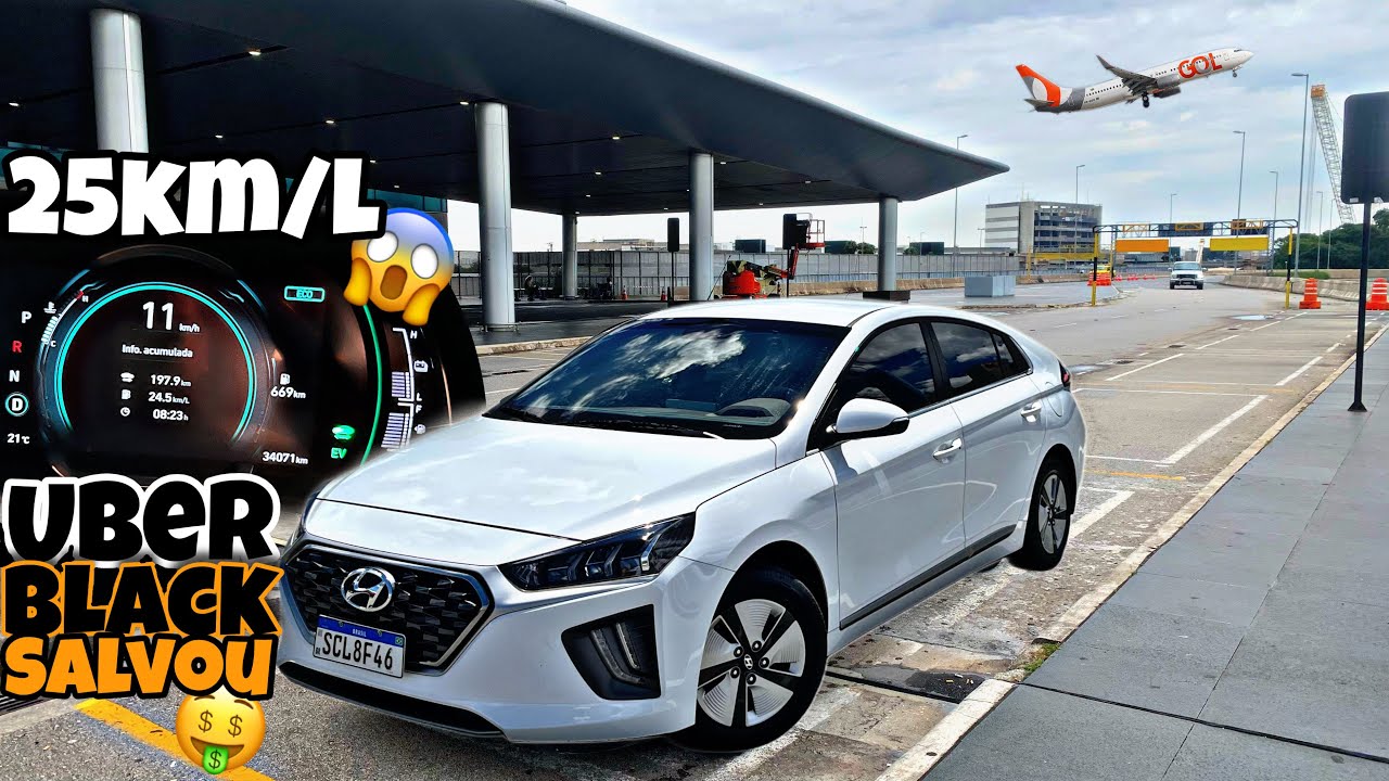 PRIMEIRO DIA na UBER com HYUNDAI IONIQ HÍBRIDO✅ economia absurda veja quanto lucrei🤑