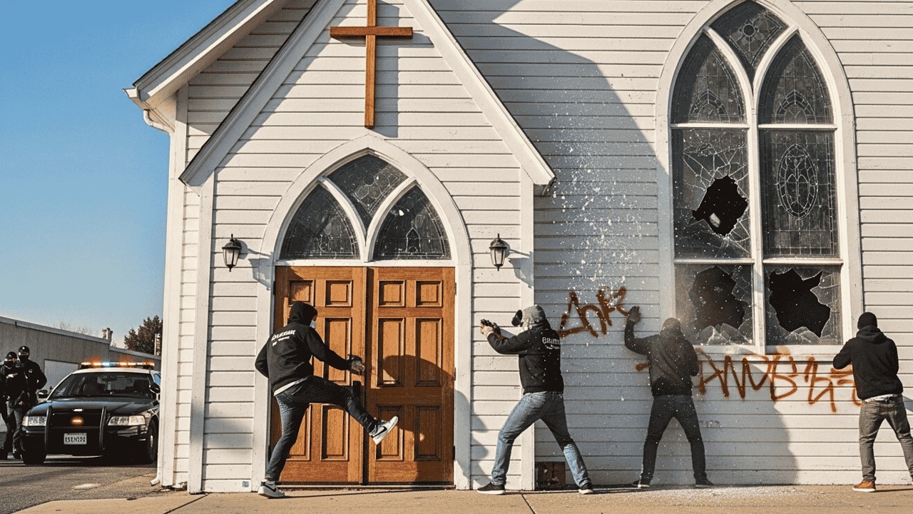 🔥 Quatre Hommes Ont Envahi l’Église — Et Quelque Chose d’Invisible les a Arrêtés
